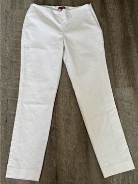 Vince Camuto White Straight Leg Women's Pants, Size 4